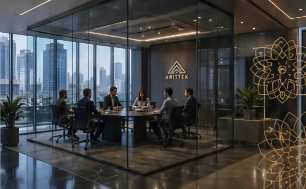 The Arittek team meeting in the Karachi office